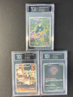 Pokemon Japanese cards 3pcs M1L-072 070 071/063 AR Grade 10 - Image 1