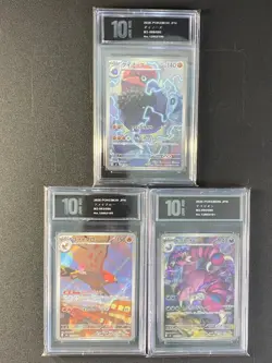 Pokemon Japanese cards 3pcs M3-088 083 090/080 AR Grade 10 - Image 1