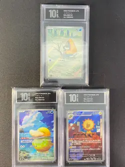 Pokemon Japanese cards 3pcs M2a-200 199 201/193 AR Grade 10 - Image 1