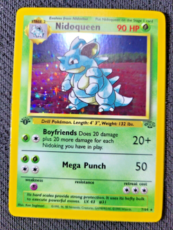 1999 Pokemon Jungle 1st Edition #7 Nidoqueen HOLO Rare Pokemon Gaming - Image 3