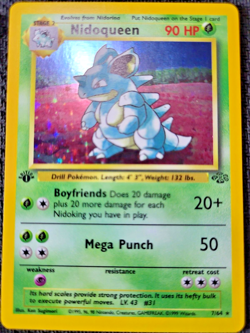 1999 Pokemon Jungle 1st Edition #7 Nidoqueen HOLO Rare Pokemon Gaming - Image 5