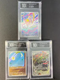 Pokemon Japanese cards 3pcs SV1V-080 079 081/078 AR Grade 10 - Image 1