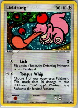 Lickitung 37/112 Reverse Holo FireRed & LeafGreen - Pokemon Card - NM - Image 1