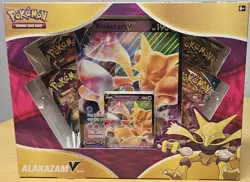 Pokemon Alakazam V Box - 4 Packs - Factory Sealed 820650807480 - Image 1