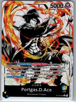 Portgas.D.Ace (Alt Art) ST13-002 English The Three Brothers - One Piece Card NM - Image 1