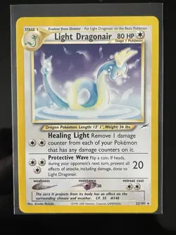 Pokemon Light Dragonair Neo Destiny 22/105 Rare Regular 80 HP English Card - Image 1