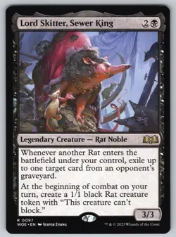 Lord Skitter, Sewer King R Wilds of Eldraine #97 NM Normal pack fresh edh - Image 1