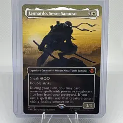 MTG- Leonardo, Sewer Samurai borderless 0215 TMNT - Image 1