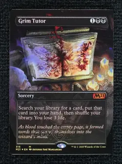 Grim Tutor (Alternate-Art Borderless) Foil Magic: Core Set: 2021 M21 #315 - Image 1