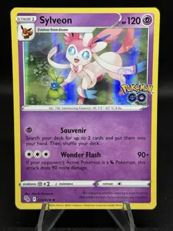 Pokemon Sylveon 035/078 Pokemon GO Holo Rare Stage 1 120 HP English - Image 1