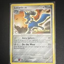 Pokemon Lucario 53/127 Diamond & Pearl Prerelease Promo 90 HP English TCG Card - Image 1