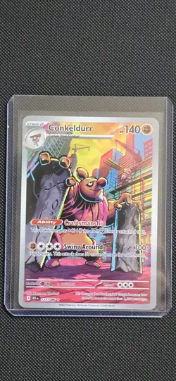 Pokemon Conkeldurr Holo #127/086 SV: Black Bolt Near Mint or Better - Image 1