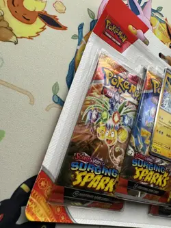 Pokemon TCG Surging Sparks 3 Pack Blister Zapdos - Image 4