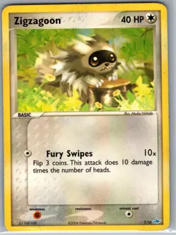 Zigzagoon 79/109 Non Holo Ruby and Sapphire - Pokemon Card - NM - Image 1