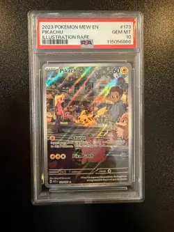 2023 POKEMON EN-151 ILLUSTRATION RARE #173 PIKACHU PSA 10 - Image 1