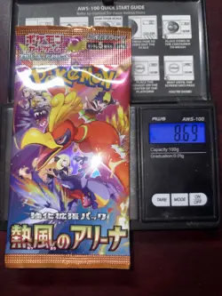 Heavy 8.69g Pokemon Sealed Heat Wave Arena Japanese Booster Pack - Image 1