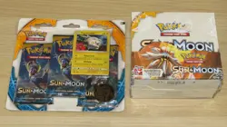 Pokemon Sun & Moon Base Set Booster Box Sealed + Triple 3 Blister Togedemaru - Image 1