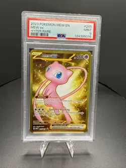 2023 POKEMON SV 151 MEW EN #205/165 MEW EX ULTRA PREMIUM COLLECTION METAL PSA 9 - Image 1