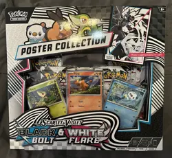 Pokemon TCG Scarlet & Violet Black Bolt & White Flare Unova Poster Collection - Image 1