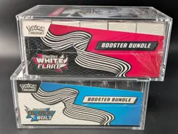 2x Pokemon Black Bolt White Flare Sealed Booster Bundle Display Case W/Acrylic - Image 4