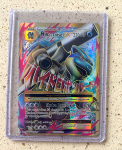 Pokemon TCG Mega-Blastoise-EX Evolutions 102/108 Holo Full Art Excellent Con - Image 1