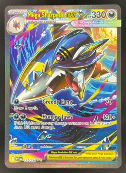 2025 Pokemon Phantasmal Flames #127 Mega Sharpedo ex Special Illustration Rare - Image 1