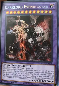 Yugioh Darklord Eveningstar BPRO-EN036 Secret Rare 1st Edition NM - Image 2