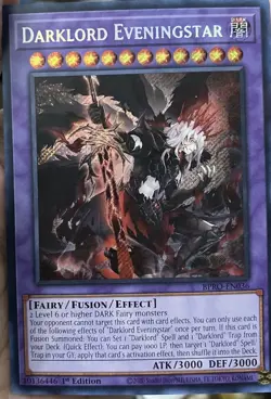 Yugioh Darklord Eveningstar BPRO-EN036 Secret Rare 1st Edition NM - Image 3