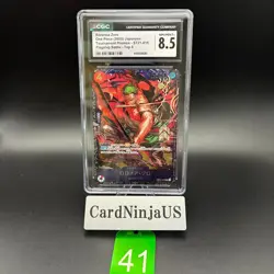 CGC 8.5 NM/Mint+ Zoro ST21-015 Flagship Battle 2025 Top 8 Prize Promo ONE PIECE - Image 1