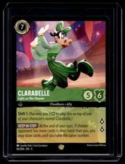 Disney Lorcana Shimmering Skies Clarabelle Light on Her Hooves Non Foil 84/204 - Image 1