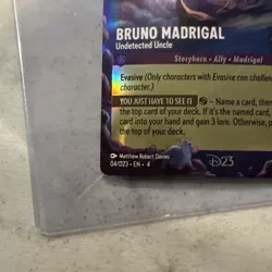 Disney Lorcana Bruno Madrigal - Undetected Uncle 04/D23 Promo - Image 2