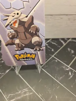 2003 POKEMON ADVANCED AGGRON DIE-CUT EMBOSSED CARD 18/18 - Image 4