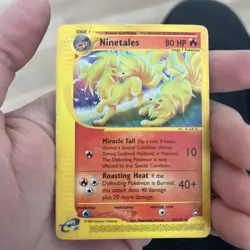 Pokemon TCG Card - Aquapolis Rare Non Holo Card - Ninetales 25/147 - MP - Image 1