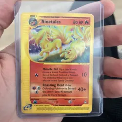Pokemon TCG Card - Aquapolis Rare Non Holo Card - Ninetales 25/147 - MP - Image 3