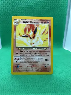Light Flareon 46/105 LP Neo Destiny Unlimited Rare WOTC Pokemon Card - Image 2