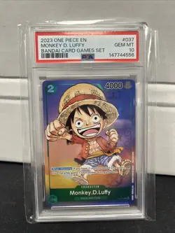 Monkey.D.Luffy P-037 One Piece Promotion Cards Foil PSA Gem Mint 10 - Image 1