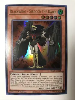 Yugioh! Blackwing - Sirocco the Dawn - BLCR-EN058 - Ultra Rare - 1st Edition Nea - Image 1