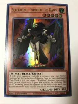 Yugioh! Blackwing - Sirocco the Dawn - BLCR-EN058 - Ultra Rare - 1st Edition Nea - Image 5