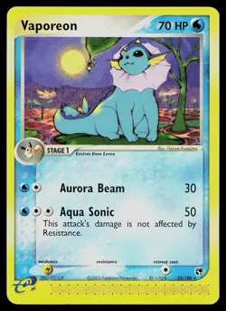 Pokemon Card - Vaporeon Sandstorm 25/100 Rare - Image 1