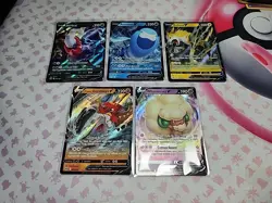 5× SWSH V CARD LOT Pokemon Card Official TCG Near Mint SWORD AND SHIELD V MAX - Image 2