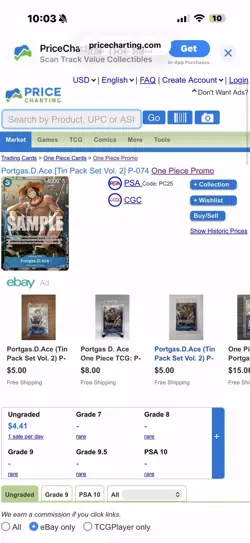 Portgas.D.Ace (Tin Pack Set Vol. 2) P-074 One Piece Promotion Card x 3 - Image 2
