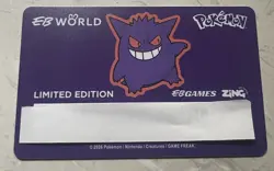 Level 3 EB Games Pokemon 30 Year Anniversary Membership Card Gengar - Image 2