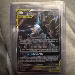 Pokemon Garchomp & Giratina GX TAG TEAM Ultra Rare Holo SM Unified Minds Card - Image 1