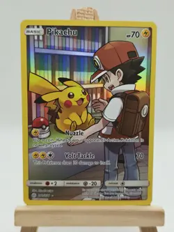 Pokemon TCG Sun & Moon Cosmic Eclipse Pikachu Card 241/236 Secret Rare Holo - Image 1