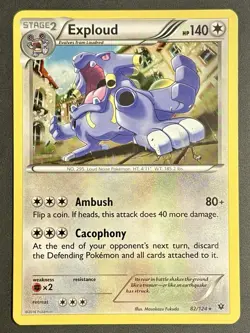 Exploud 82/124 Fates Collide Regular Rare Pokemon Card Near Mint - Image 1