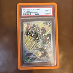 Pokemon TCG Cyclizar Rare Holo Card 215/182 Sv04: Paradox Rift Illustration - Image 1