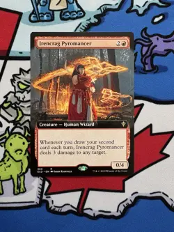 Irencrag Pyromancer x1 Mtg Extended Art Throne of Edlraine - Image 1