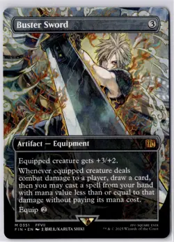 Buster Sword (Borderless) Final Fantasy Regular NM M 0351 - Image 1