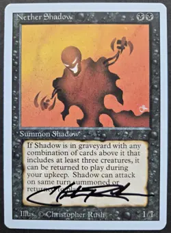 RARE SIGNED MtG Magic Chris Rush _ Revised Artist Proof _ NETHER SHADOW _ 1/100! - Image 2