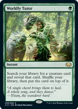 Worldly Tutor Commander Collection Green Magic mtg NM-Mint, English x1 - Image 1